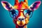 Unique Giraffe glasses. Generate Ai