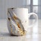 Unique Gold Marble Coffee Mug With Photorealistic Details