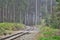 Unique historic narrow-gauge railway. South Bohemia