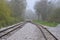 Unique historic narrow-gauge railway. South Bohemia