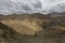 Unique landscape looks like Moonland near lamayuru in Ladakh, India,