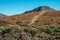Unique landscape of Teide National Park and view of Teide Volcano peak. Tenerife Island