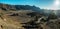 Unique landscape of Teide National Park and view of Teide Volcano peak. Tenerife Island