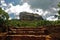Unique Lion Mountain - Sigiriya. Ancient stone steps lead through the jungle