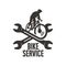 Unique logo for bike service