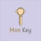 a unique logo concept in the form of a monkey key