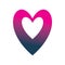Unique love hearth color shape logo design