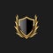 Unique Modern Blank Badge Shield Crest Label Armor Luxury Gold Design Element Template