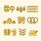 Unique and modern set of beer related icons