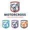Unique Motocross Illustration Logo