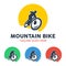 Unique Mountain Bike Illustration Logo