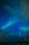 Unique Nothern Lights Aurora Borealis Over Lofoten Islands in Norway,