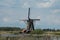 Unique panoramic view on windmills in Kinderdijk, Holland