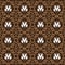 Unique pattern for Indonesian batik clothes with dark brown color design