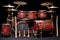 unique percussion instruments within custom drum set