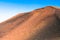 Unique  plants growing in volcanic lava sands desert, Timanfaya volcanoes park, Lanzarote Canary Islands Spain. Travel,