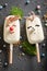 Unique popsicles decorated like reindeer for Christmas