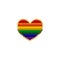 Unique Rainbow Heart Flag Colored LGBT Pride Design Element