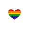 Unique Rainbow Heart Flag Colored LGBT Pride Design Element