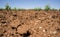 Unique red soil at Tierra de Barros wine-making region, Spain