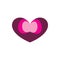 Unique romance creative full color love hearth shape logo design