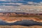 Unique sandstone rocks being cut by million years of river flow, in special patterns, Wahweap lookout, Page, AZ