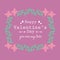 Unique shape leaf and floral frame, isolated on an elegant magenta background, for happy valentine greeting card template design.