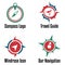 Unique Simple Compass Symbol Logo Template Collection
