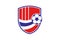 Unique sport soccer football logo template