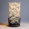 Unique Table Lamp With Waves And Japanese Traditional Design