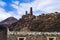 Unique tibetan architecture in spring