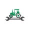 Unique tractor repair icon