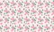 Unique valentine pink flower pattern, with leaf and flower simple drawing