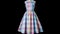 Unique Vintage Plus Size Pastel Rainbow Checkered Golightly Flare Dress, generative ai