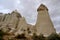 Unique volcanic rock pillars,`fairy chimney` in Love Valley,Turkey