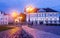 Unirii Square in Timisoara in dusk