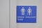 Unisex Ambulant Toilet Sign on a wall