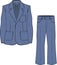 Unisex Corporate Wear Blazer and Pant Two Piece Suit