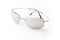 Unisex gray sunglasses against a white background