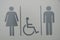 Unisex handicap bathroom sign