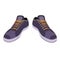 Unisex outlined template sneakers pair front view