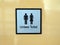 Unisex Toilet Sign, English and Braille