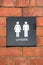 Unisex toilet signage for men and women