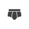 Unisex Underwear vector icon