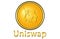 Uniswap crypto currency coin. vector eps10