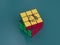 Uniswap Crypto Rubiks Cube Puzzle Solve Logic Game Difficult 3D Illustration