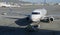 A United Airlines aircraft gets ready to take off from the Luis MuÃ±oz MarÃ­n International