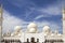 United Arab Emirates. abu dhabi. White mosque.