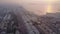 United Arab Emirates aerial view. Dubai, district, highway aerial view