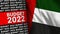 United Arab Emirates Flag with Budget 2022 Title